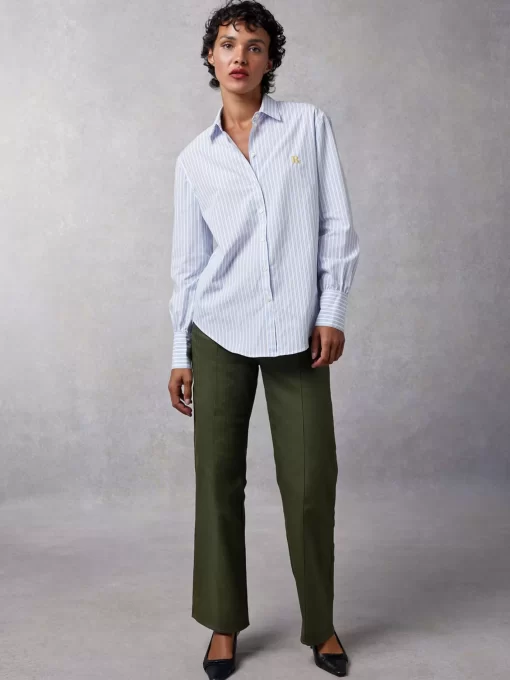 Clothing Rouje | Esteve Shirt Raye Bleu