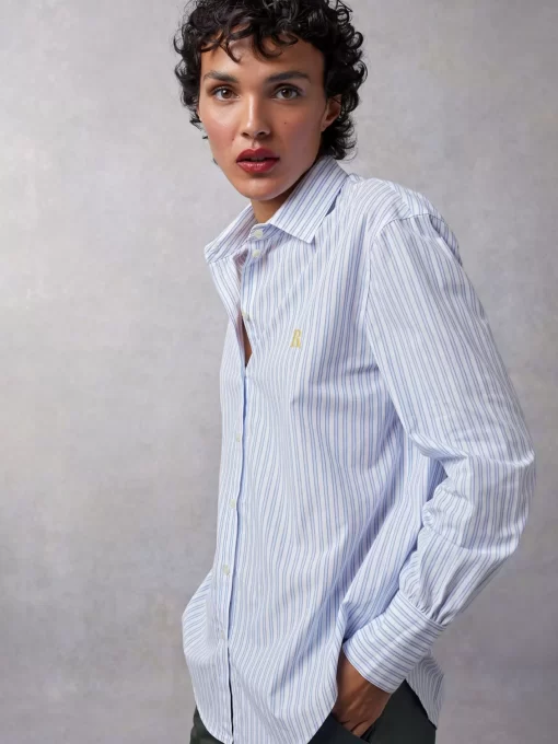 Clothing Rouje | Esteve Shirt Raye Bleu