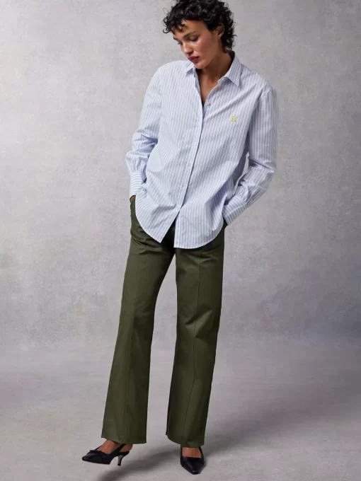 Clothing Rouje | Esteve Shirt Raye Bleu