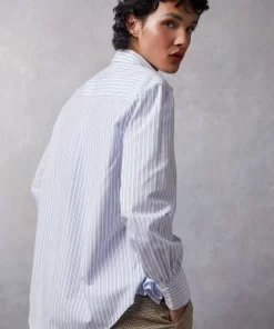 Clothing Rouje | Esteve Shirt Raye Bleu
