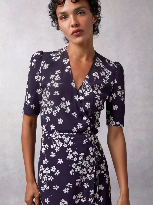 Clothing Rouje | Gabin Dress Cerisier Marine