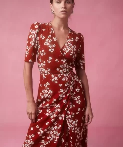 Clothing Rouje | Gabin Dress Cerisier Rouge