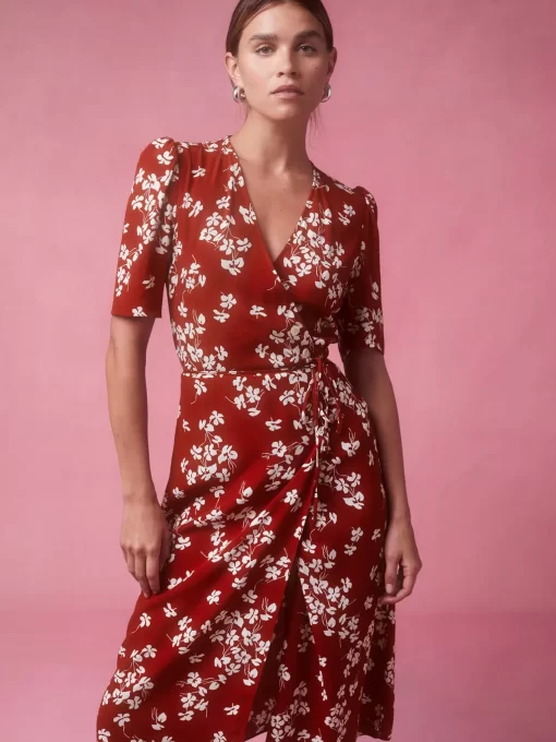 Clothing Rouje | Gabin Dress Cerisier Rouge