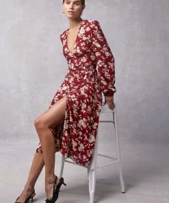 Clothing Rouje | Gabin Dress Burgundy