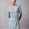 Clothing Rouje | Gabin Dress Periwinkle Ecru