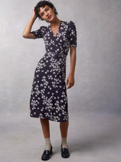 Clothing Rouje | Gabin Dress Cerisier Marine