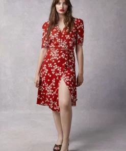 Clothing Rouje | Gabin Dress Cerisier Rouge