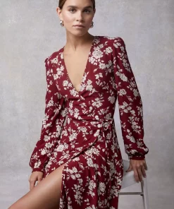 Clothing Rouje | Gabin Dress Burgundy