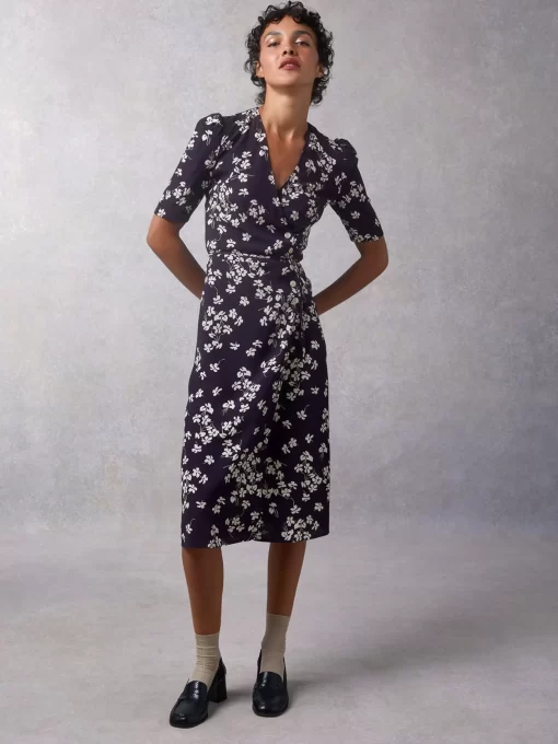 Clothing Rouje | Gabin Dress Cerisier Marine