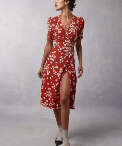 Clothing Rouje | Gabin Dress Cerisier Rouge