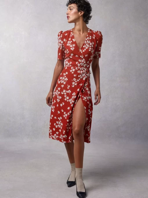 Clothing Rouje | Gabin Dress Cerisier Rouge