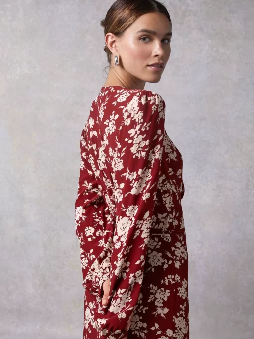 Clothing Rouje | Gabin Dress Burgundy