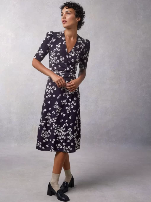 Clothing Rouje | Gabin Dress Cerisier Marine