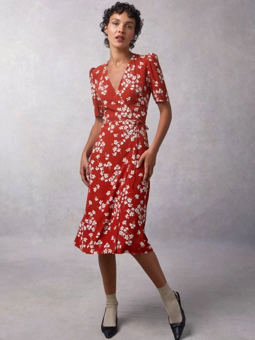 Clothing Rouje | Gabin Dress Cerisier Rouge