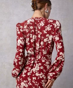Clothing Rouje | Gabin Dress Burgundy