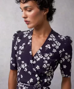 Clothing Rouje | Gabin Dress Cerisier Marine