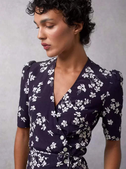 Clothing Rouje | Gabin Dress Cerisier Marine