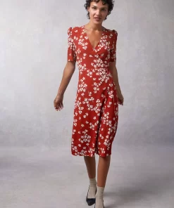 Clothing Rouje | Gabin Dress Cerisier Rouge