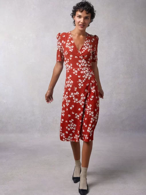 Clothing Rouje | Gabin Dress Cerisier Rouge