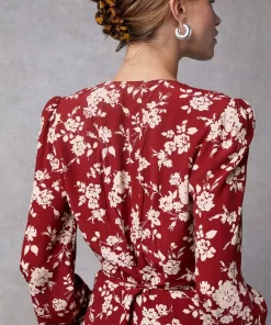 Clothing Rouje | Gabin Dress Burgundy