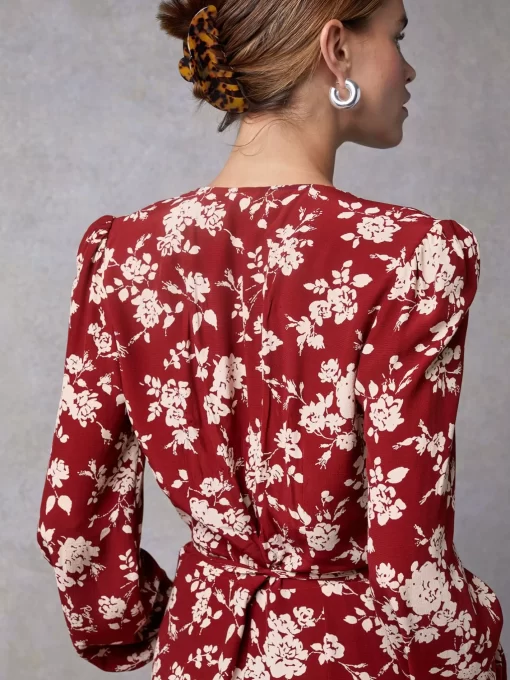 Clothing Rouje | Gabin Dress Burgundy