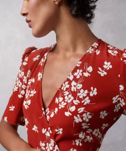 Clothing Rouje | Gabin Dress Cerisier Rouge
