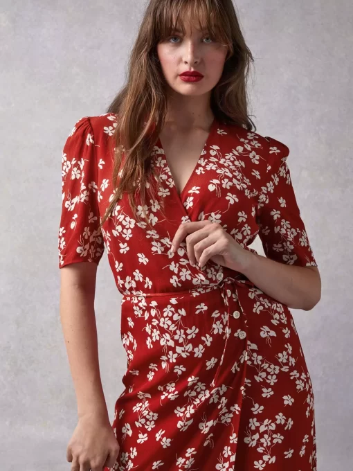 Clothing Rouje | Gabin Dress Cerisier Rouge