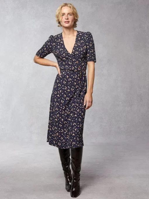 Clothing Rouje | Gabin Dress Upcycled Roses Bicolores