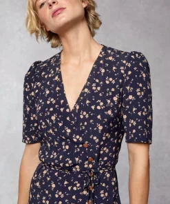 Clothing Rouje | Gabin Dress Upcycled Roses Bicolores