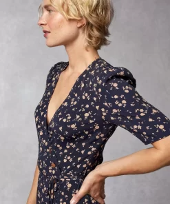 Clothing Rouje | Gabin Dress Upcycled Roses Bicolores