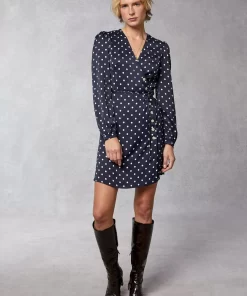 Clothing Rouje | Gabinette Dress Pois Marine