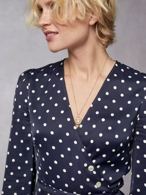 Clothing Rouje | Gabinette Dress Pois Marine