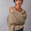 Clothing Rouje | Gaela Cardigan Uni Taupe