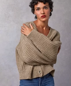 Clothing Rouje | Gaela Cardigan Uni Taupe