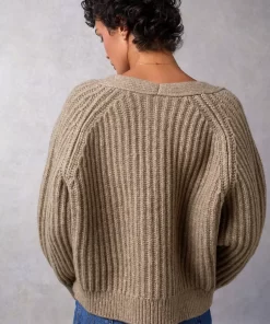Clothing Rouje | Gaela Cardigan Uni Taupe