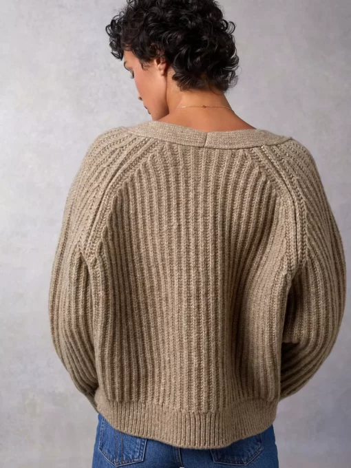 Clothing Rouje | Gaela Cardigan Uni Taupe