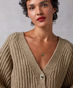 Clothing Rouje | Gaela Cardigan Uni Taupe