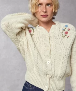 Clothing Rouje | Ima Cardigan Uni Ecru