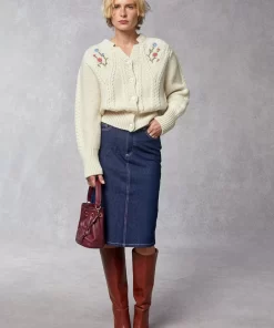 Clothing Rouje | Ima Cardigan Uni Ecru