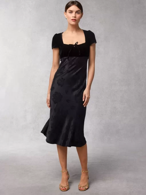Clothing Rouje | Ines Dress Velours Noir