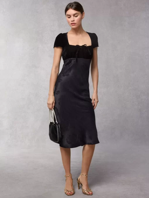 Clothing Rouje | Ines Dress Velours Noir