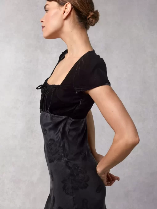 Clothing Rouje | Ines Dress Velours Noir