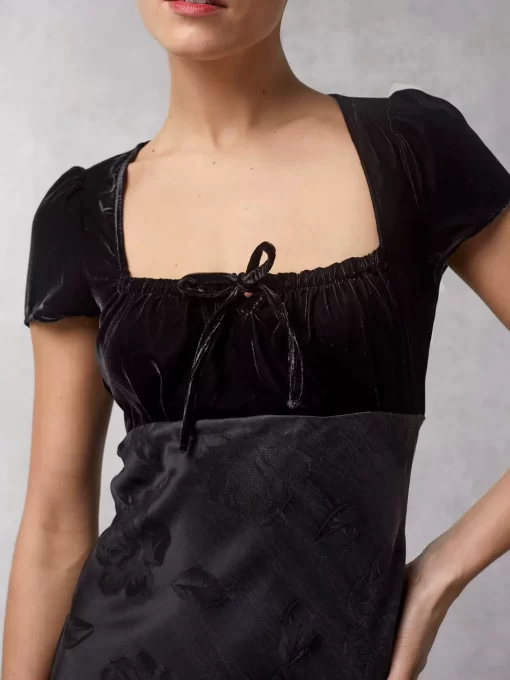 Clothing Rouje | Ines Dress Velours Noir