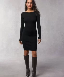 Clothing Rouje | Injou Dress Uni Noir