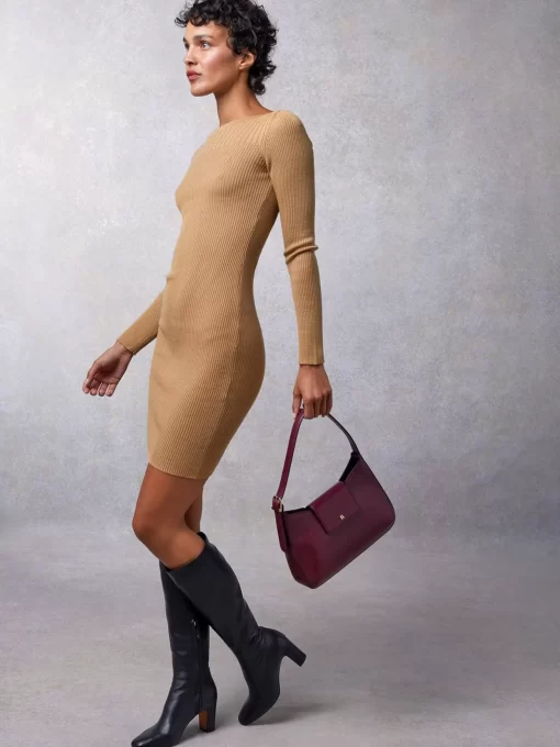 Clothing Rouje | Injou Dress Uni Camel