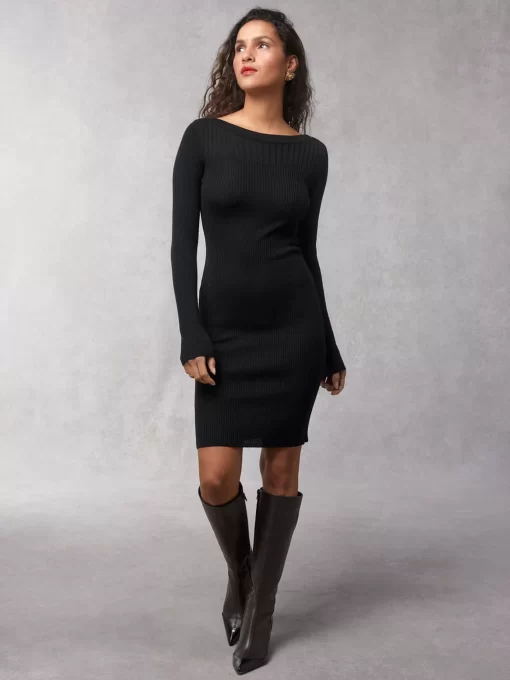 Clothing Rouje | Injou Dress Uni Noir