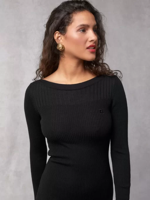 Clothing Rouje | Injou Dress Uni Noir