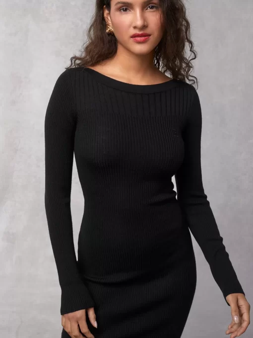 Clothing Rouje | Injou Dress Uni Noir