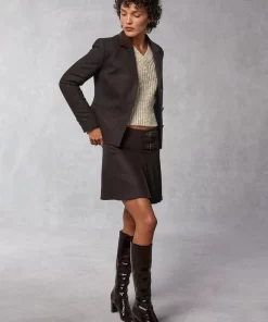 Clothing Rouje | Isia Jacket Tweed Marron