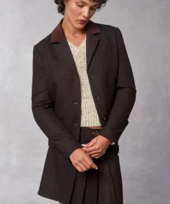 Clothing Rouje | Isia Jacket Tweed Marron